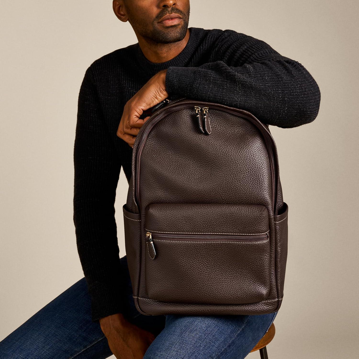 imageFossil Buckner Leather BackpackNew Buckner Mink Brown
