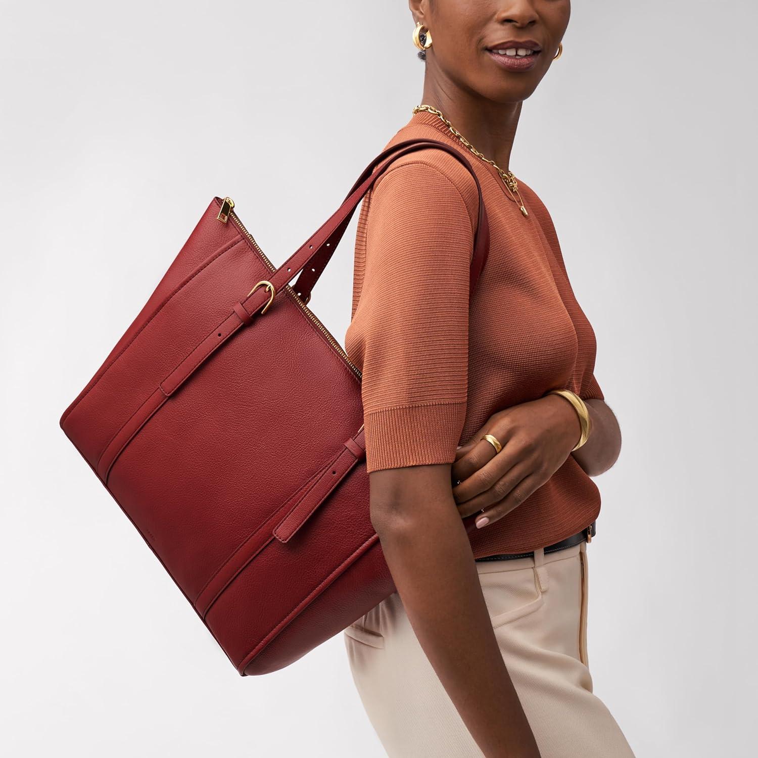 imageFossil Carlie Tote BagScarlet