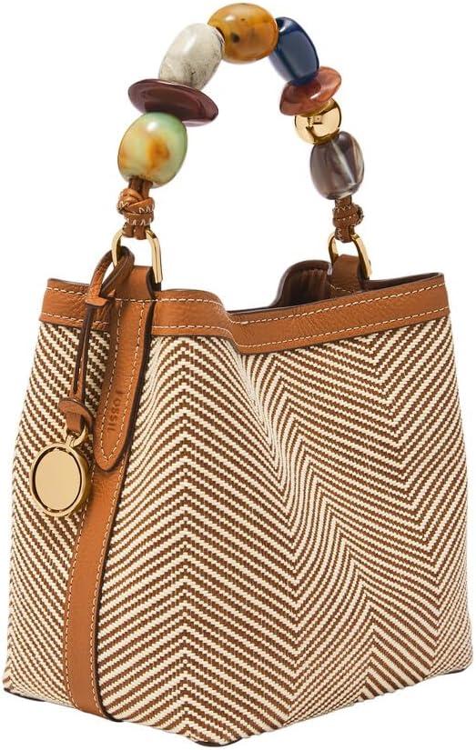 imageFossil Jessie Small Bucket Crossbody BagChevron Straw