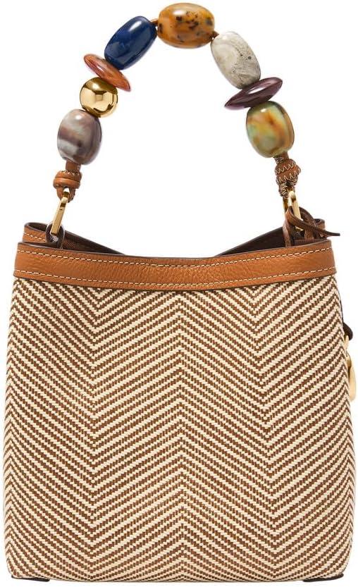 imageFossil Jessie Small Bucket Crossbody BagChevron Straw