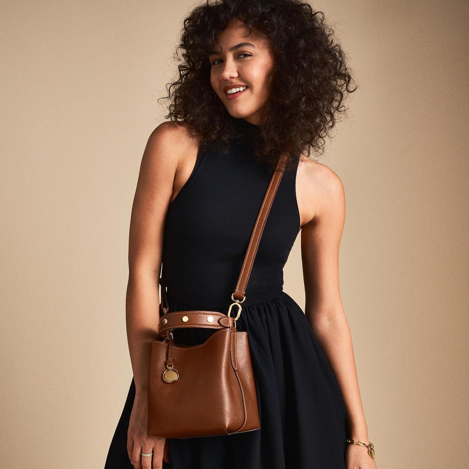 imageFossil Jessie Small Bucket Crossbody BagMedium Brown Small