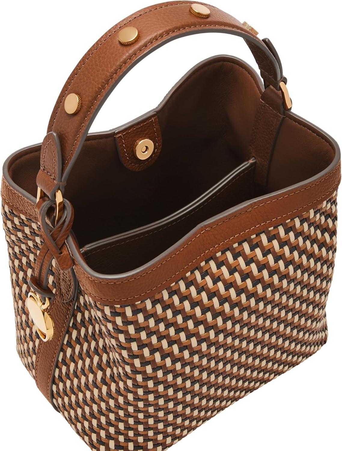 imageFossil Jessie Small Bucket Crossbody BagNeutral Woven