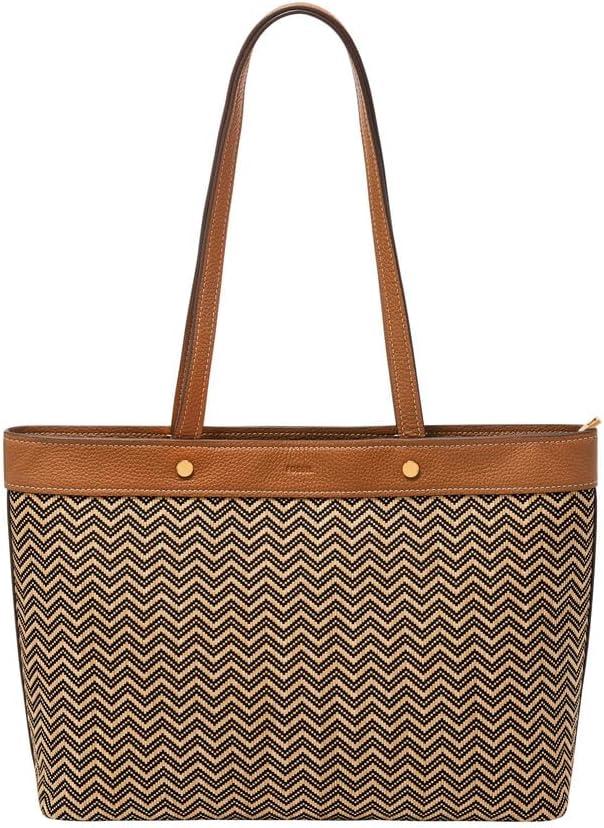 imageFossil Jessie Tote BagChevron Straw