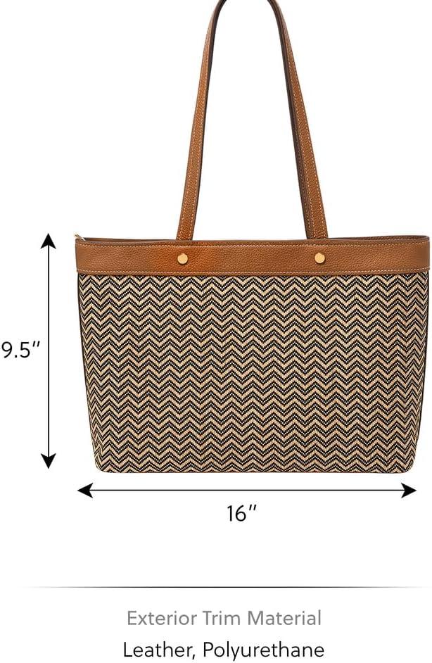 imageFossil Jessie Tote BagChevron Straw