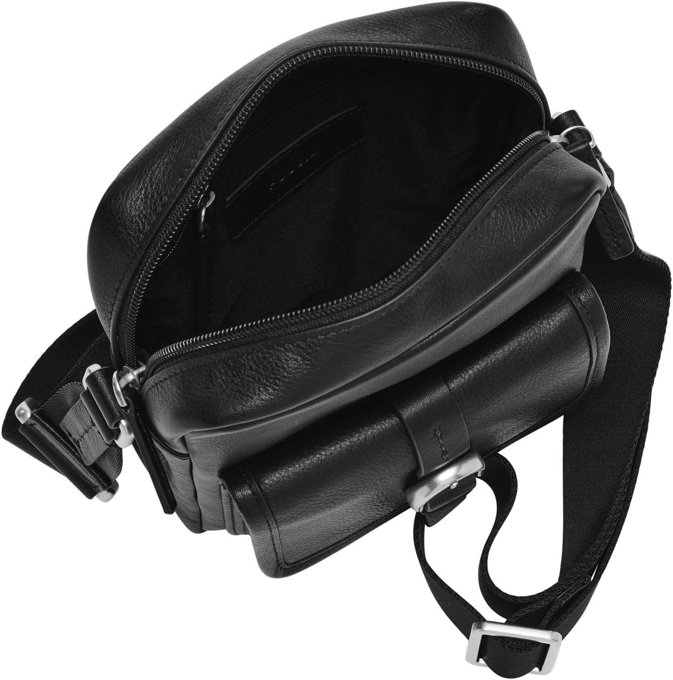 imageFossil Leather or Fabric Courier Messenger Bag for MenCamden Black Commuter