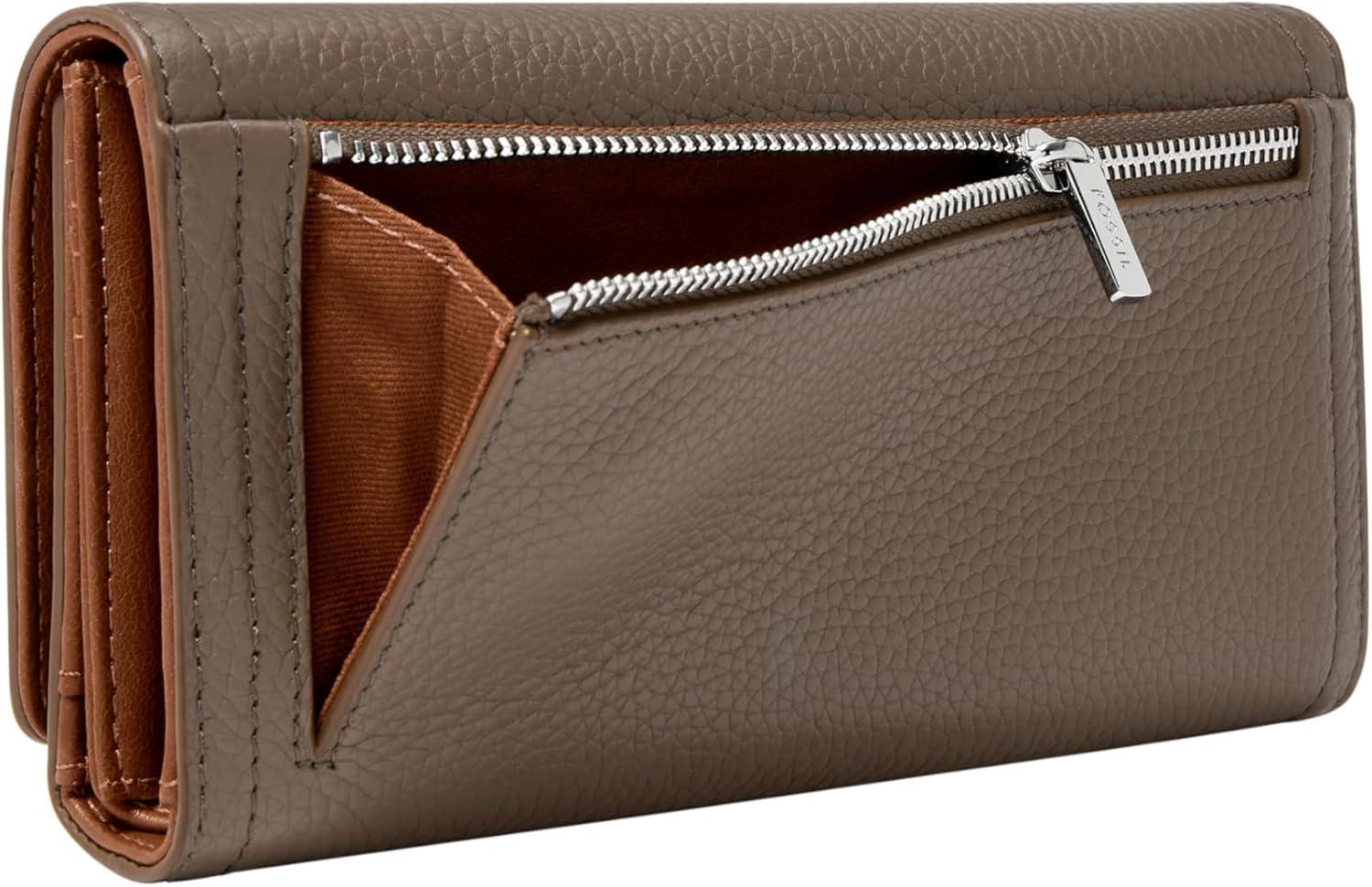 imageFossil Logan Flap Clutch Wallet Smoke