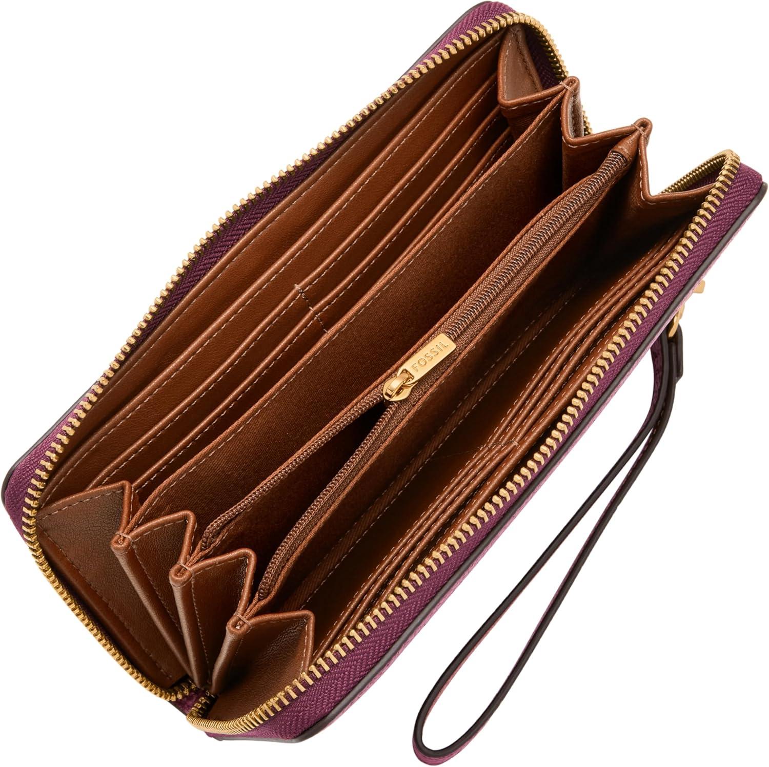 imageFossil Logan Zip Around Clutch Wallet NebulaBerry