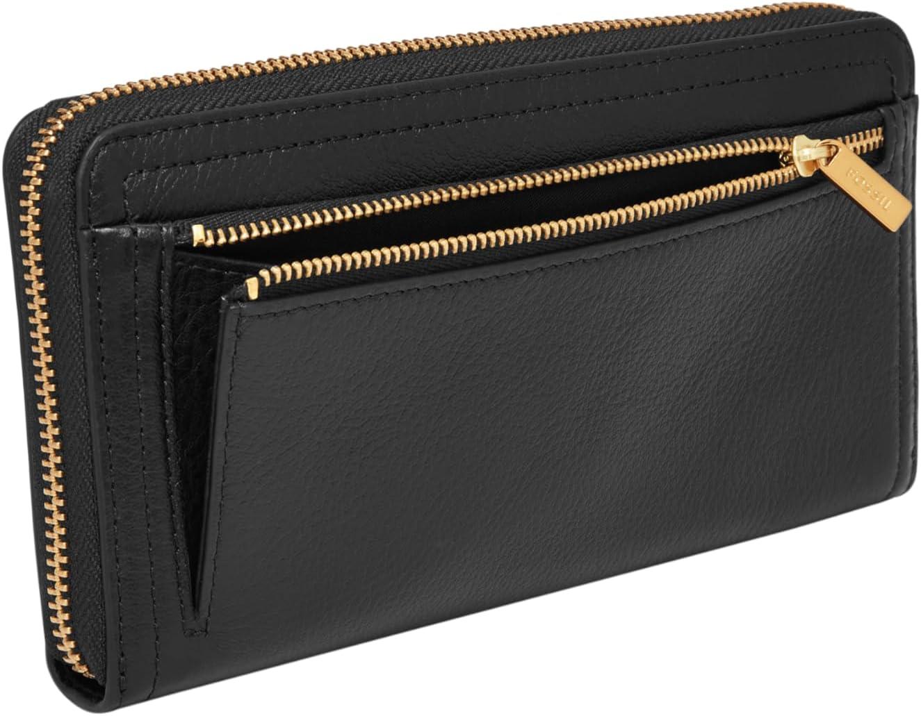 imageFossil Logan Zip Around Clutch Wallet NebulaBlack