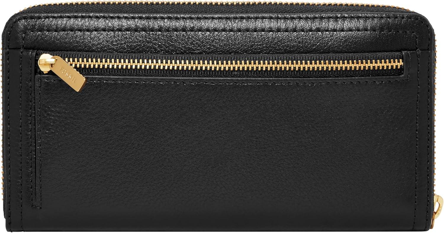 imageFossil Logan Zip Around Clutch Wallet NebulaBlack