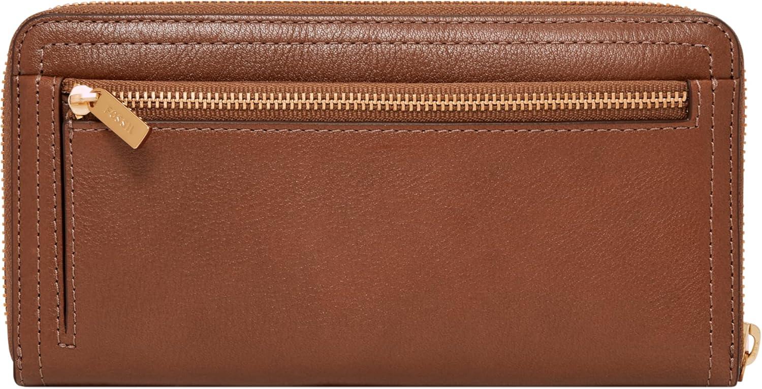 imageFossil Logan Zip Around Clutch Wallet NebulaBrown