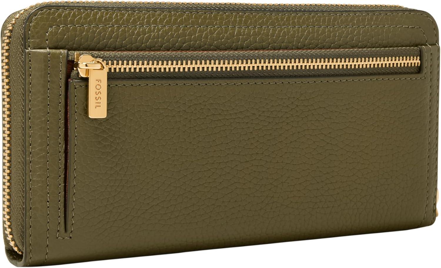imageFossil Logan Zip Around Clutch Wallet NebulaDesert Olive