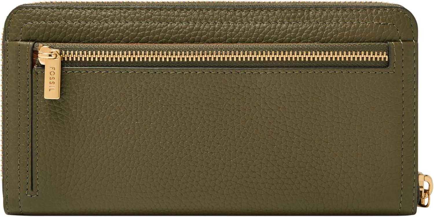 imageFossil Logan Zip Around Clutch Wallet NebulaDesert Olive