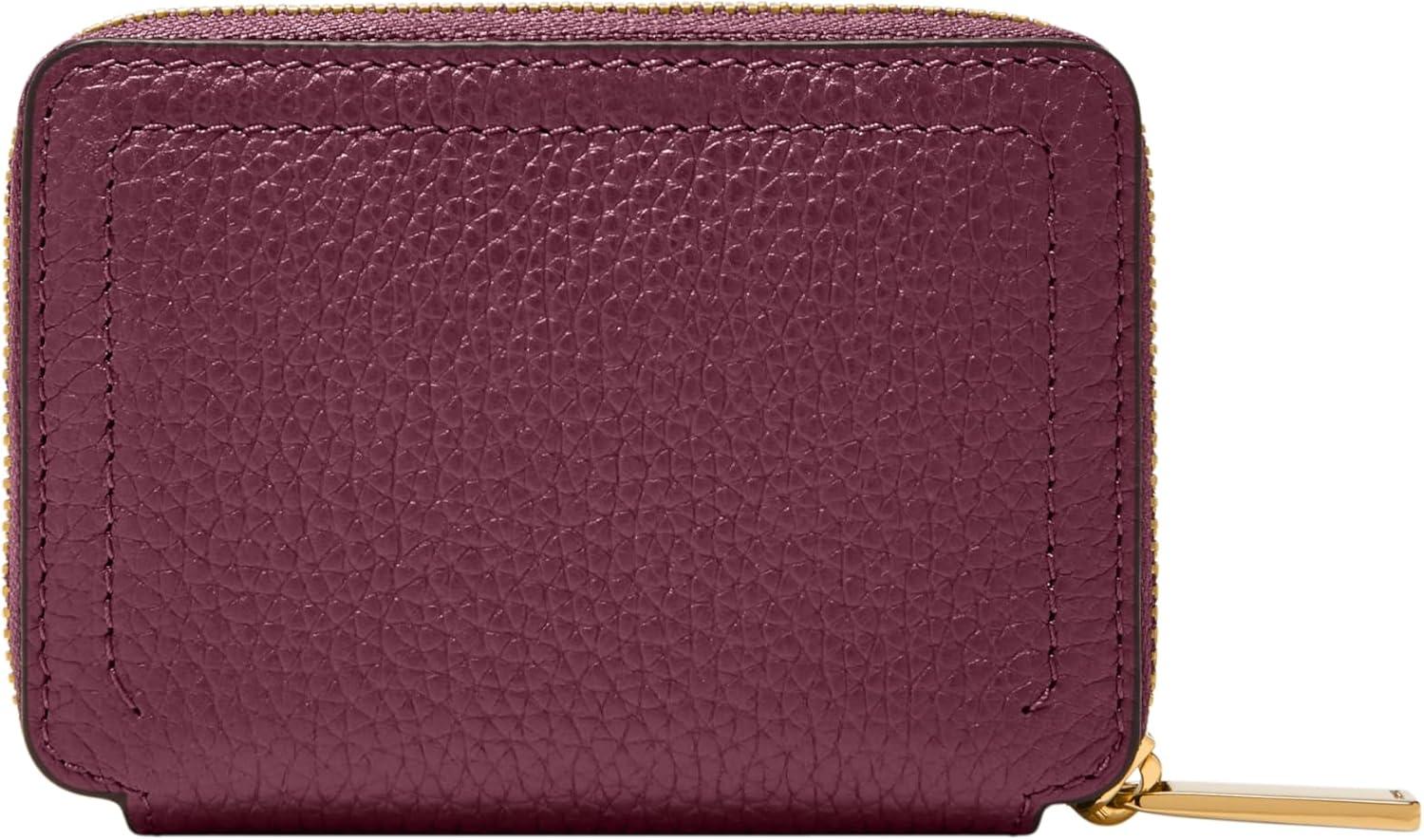 imageFossil Logan Zip Card Case Black with KeychainBerry