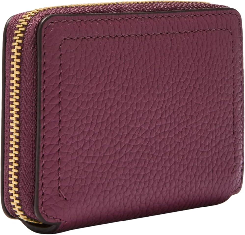 imageFossil Logan Zip Card Case Black with KeychainBerry