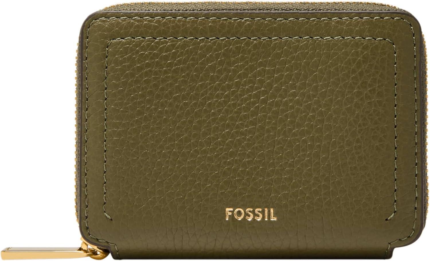 imageFossil Logan Zip Card Case Black with KeychainDesert Olive