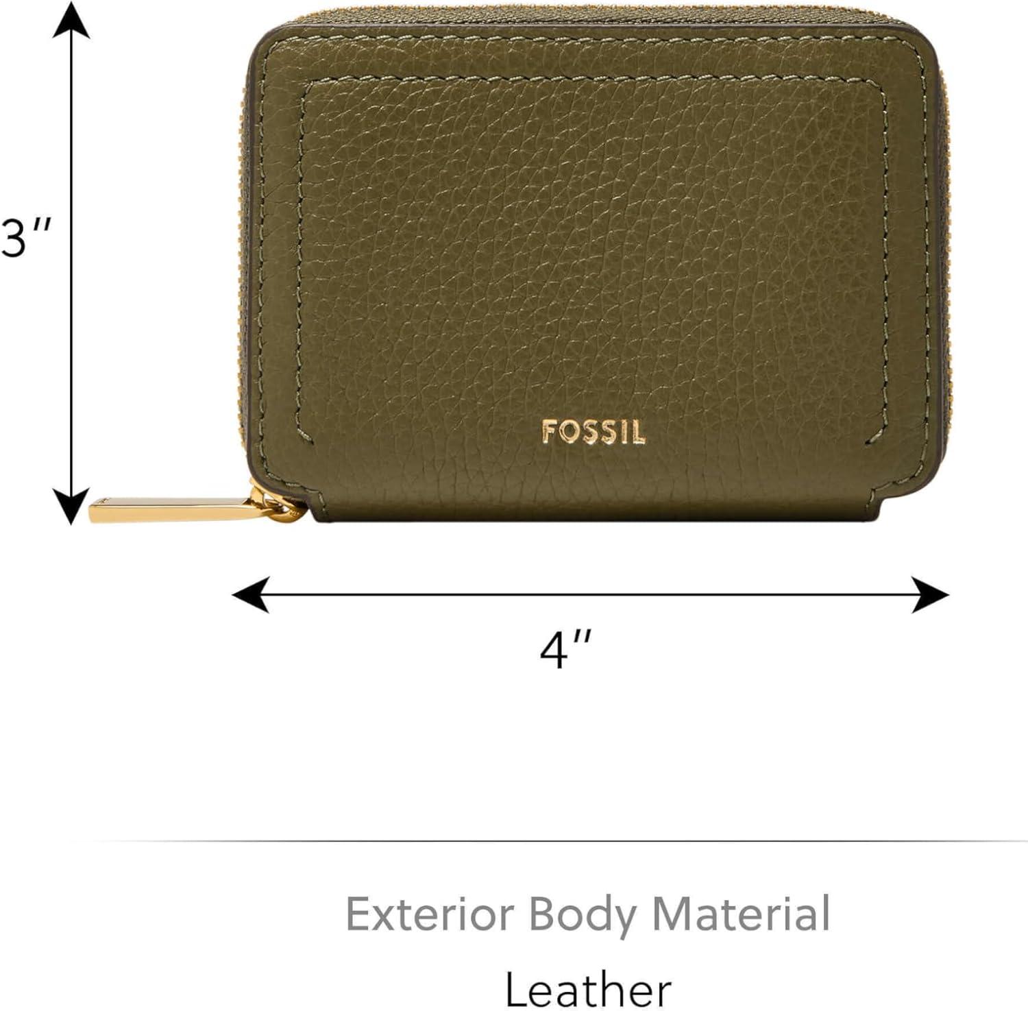 imageFossil Logan Zip Card Case Black with KeychainDesert Olive