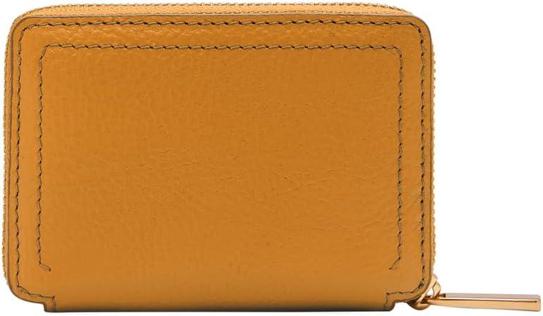 imageFossil Logan Zip Card Case Black with KeychainOchre