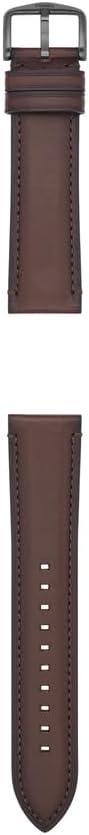 imageFossil Mens 22mm Dark Brown LiteHide Leather Watch BandBrown LeatherGunmetal