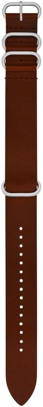 imageFossil Mens 22mm Dark Brown LiteHide Leather Watch BandBrownSilver