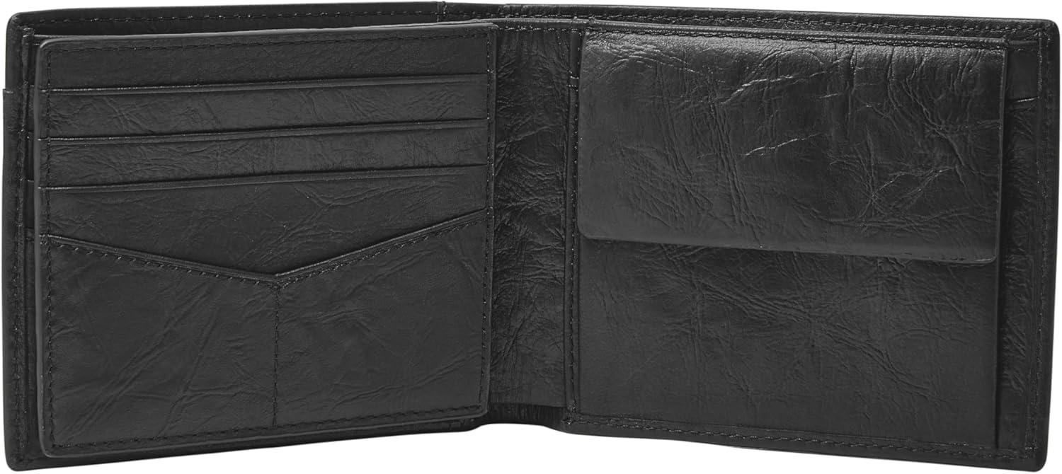 imageFossil Mens Bifold Coin Pocket WalletNeel Black