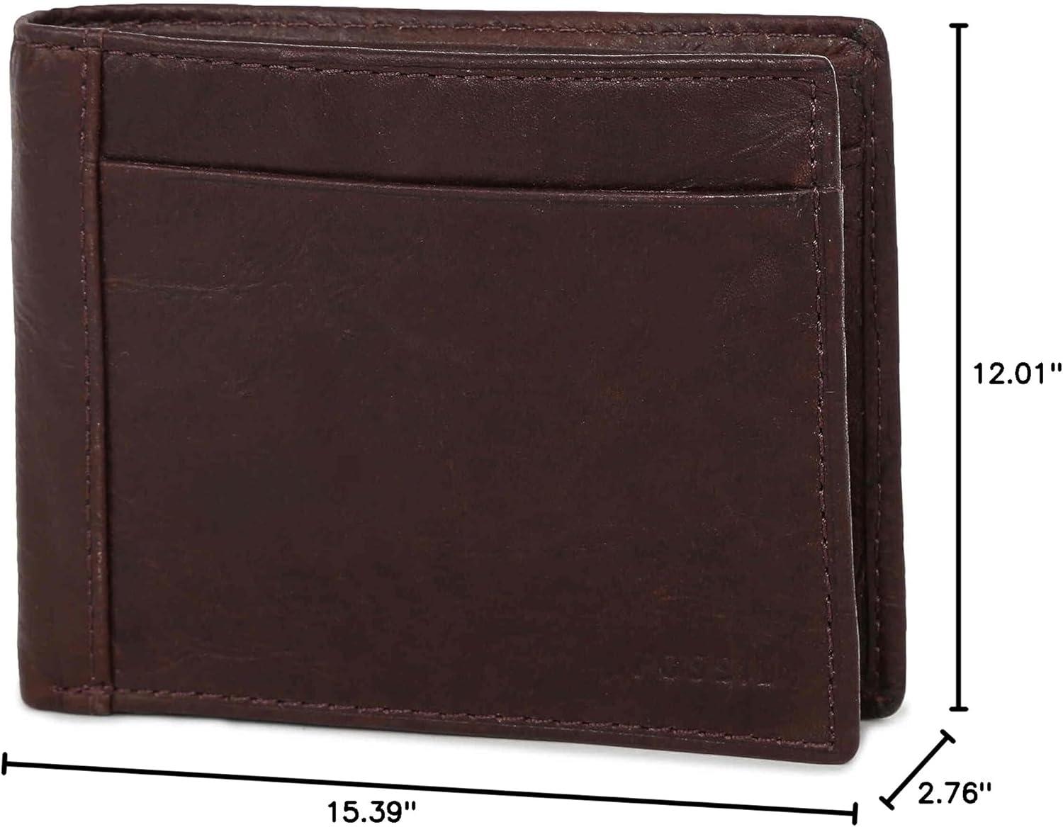 imageFossil Mens Bifold Coin Pocket WalletNeel Brown