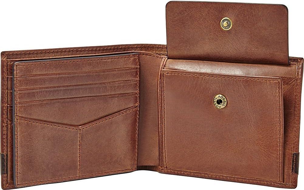 imageFossil Mens Bifold Coin Pocket WalletQuinn Black