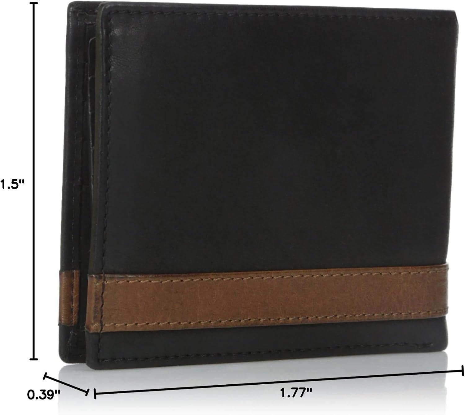 imageFossil Mens Bifold Coin Pocket WalletQuinn Black