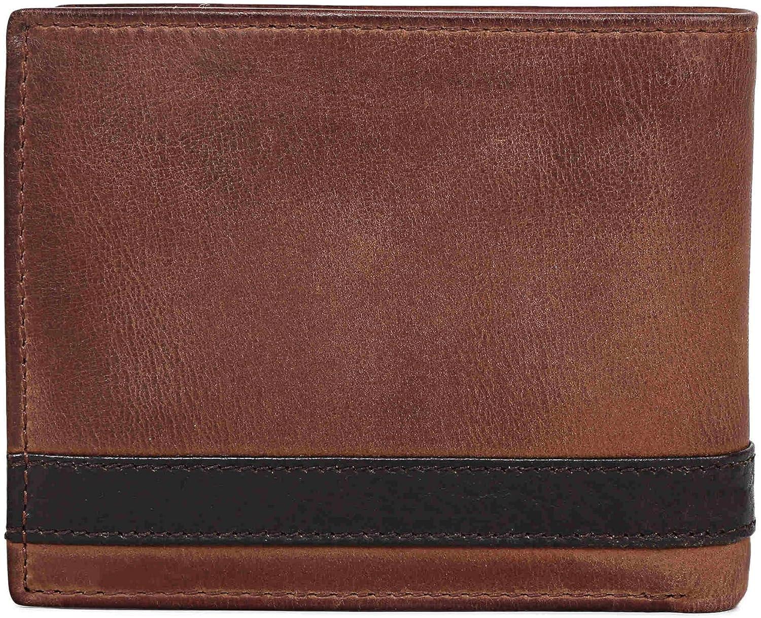 imageFossil Mens Bifold Coin Pocket WalletQuinn Brown
