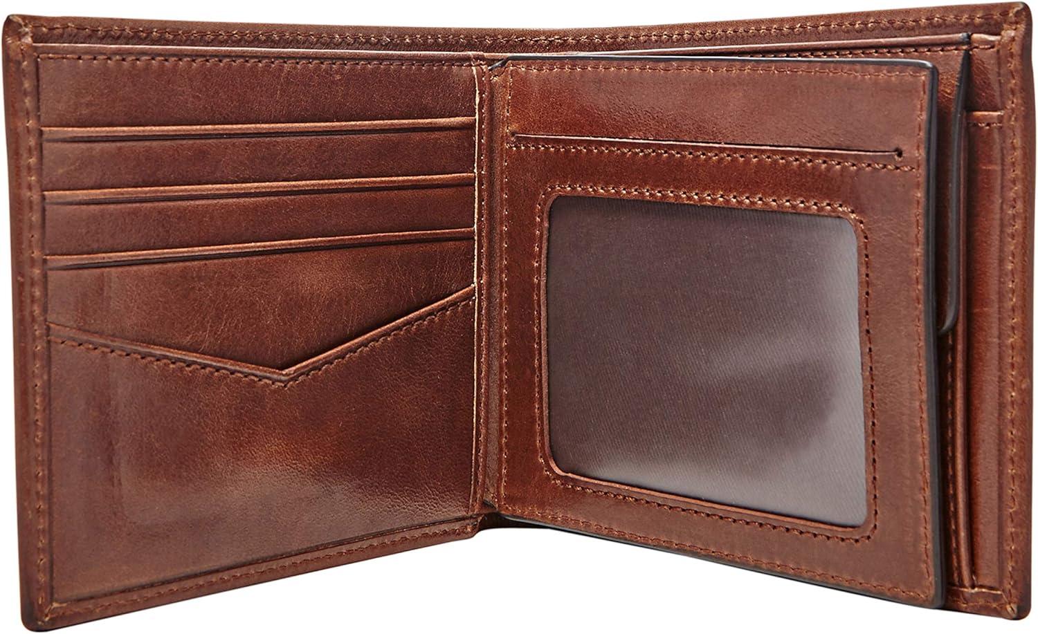 imageFossil Mens Bifold Coin Pocket WalletRyan Dark Brown