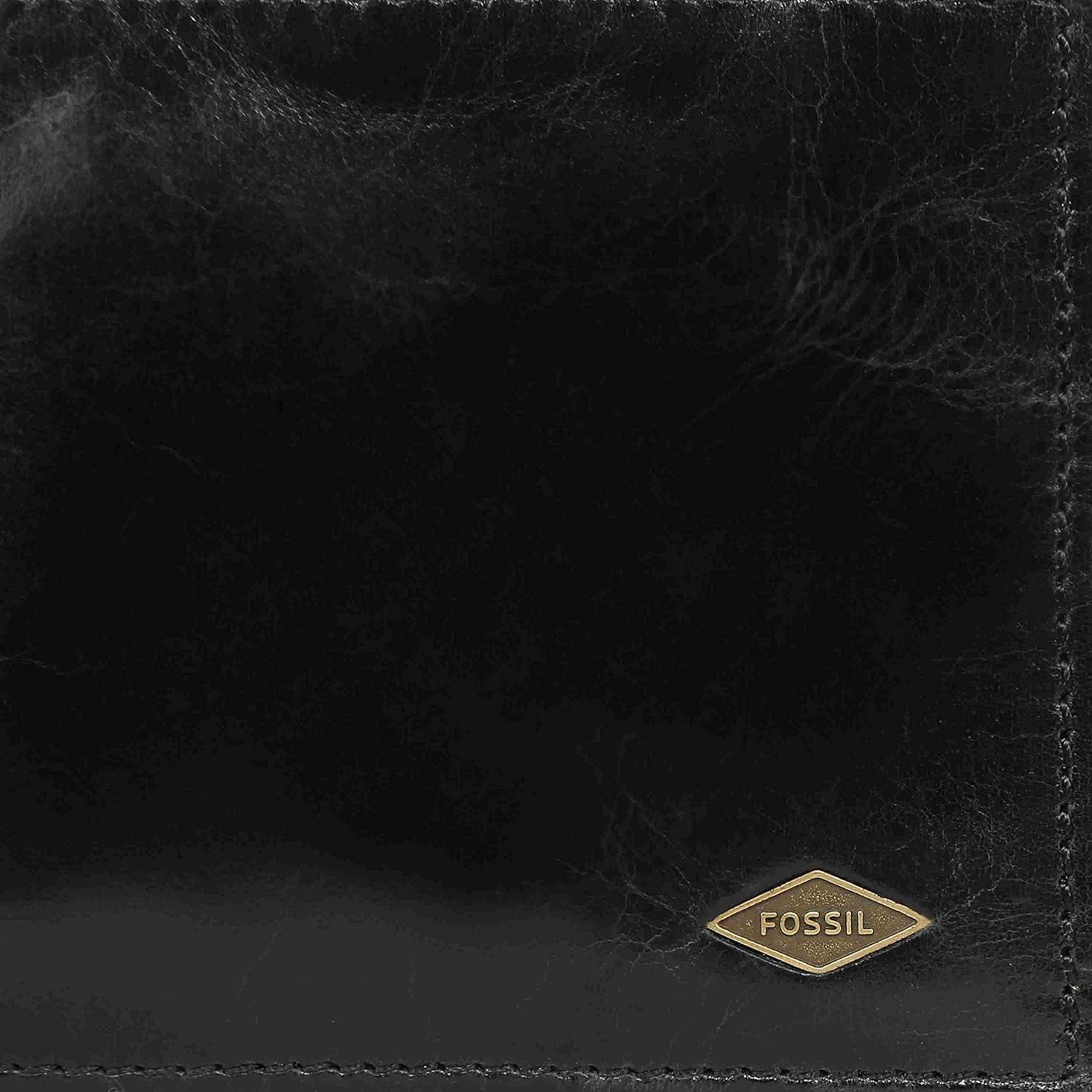 imageFossil Mens Bifold Passcase WalletBlack
