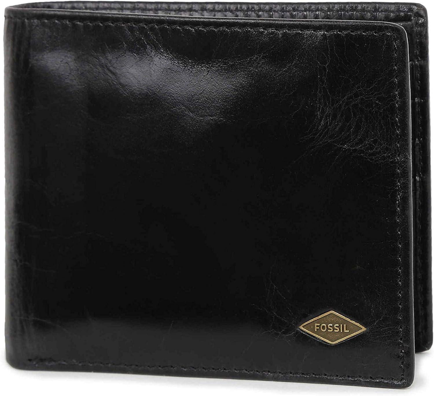 imageFossil Mens Bifold Passcase WalletBlack