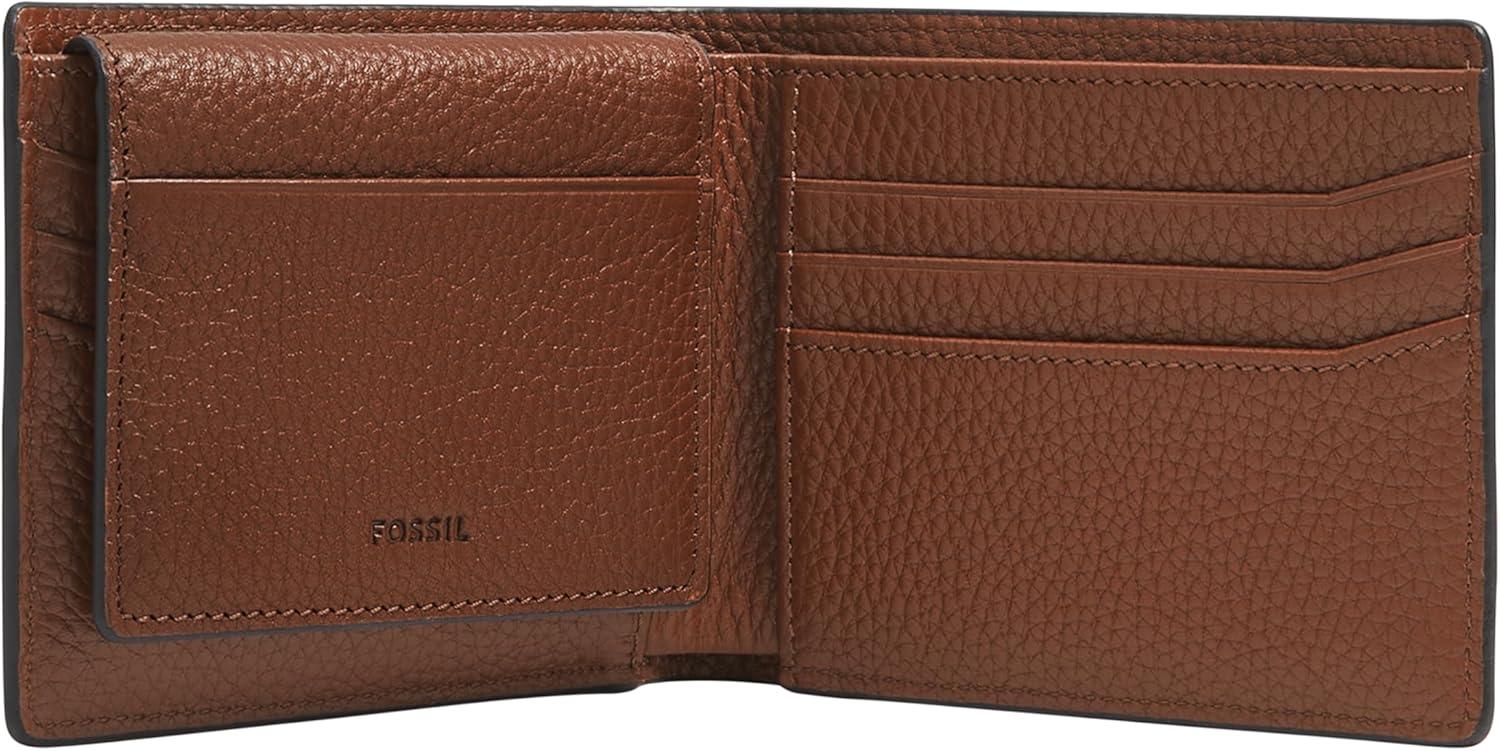 imageFossil Mens Bifold Passcase WalletHuntington Brown