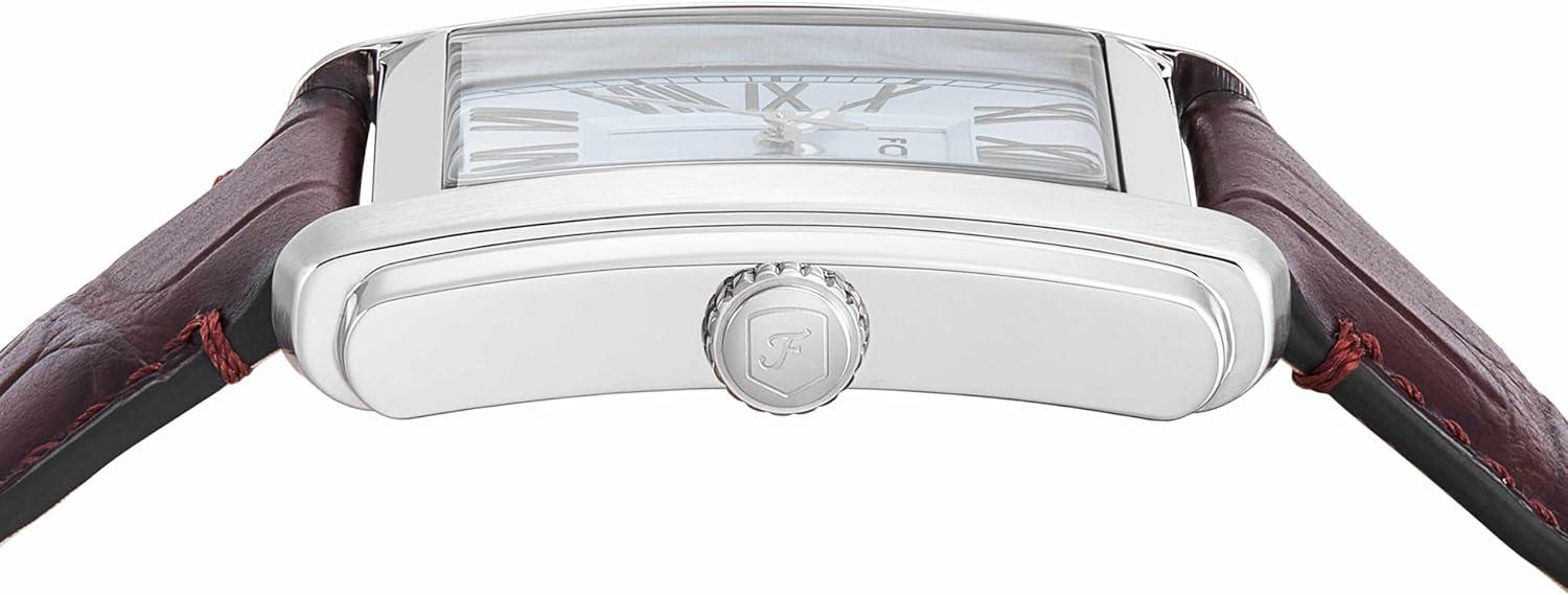 imageFossil Mens Carraway Quartz Stainless Steel ThreeHand WatchBrown LeatherSilverIce Blue