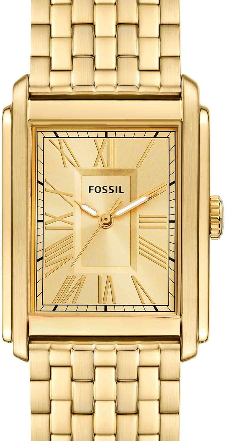 imageFossil Mens Carraway Quartz Stainless Steel ThreeHand WatchGold