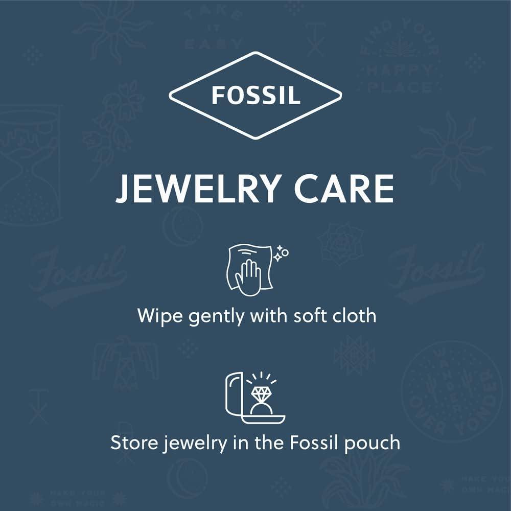 imageFossil Mens Casual Stainless Steel and Genuine Leather Bracelet for MenBrown BraidSilver