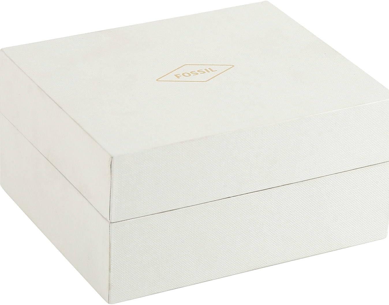 imageFossil Mens Copeland Quartz Stainless Steel and Leather ThreeHand WatchSilverCream Dial  Brown