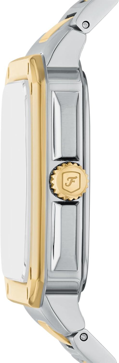 imageFossil Mens Crosby ThreeHand Date Stainless Steel WatchSilverGoldBlack