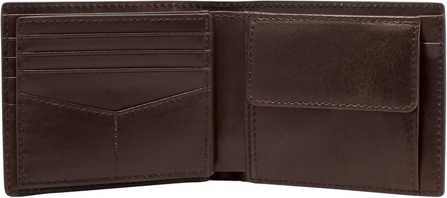 imageFossil Mens Derrick Bifold Coin Pocket WalletBrown Bandana