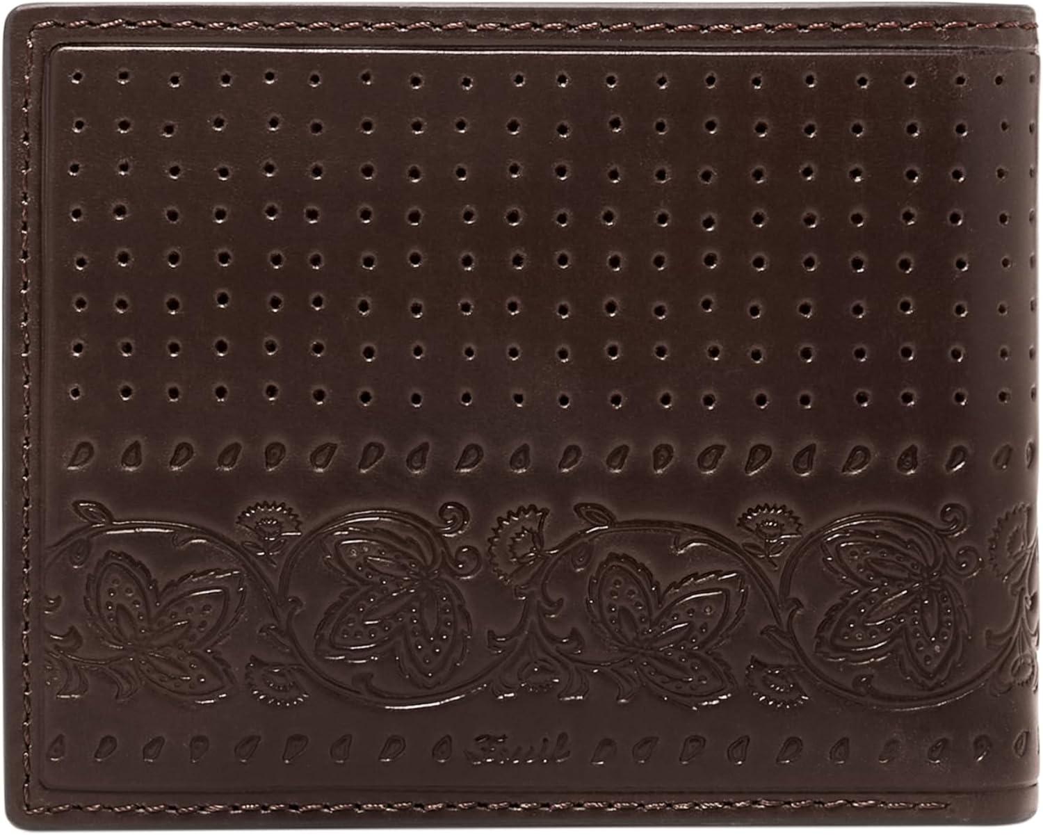 imageFossil Mens Derrick Bifold Coin Pocket WalletBrown Bandana