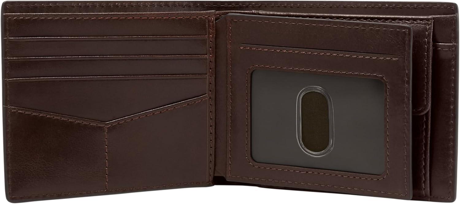 imageFossil Mens Derrick Bifold Coin Pocket WalletBrown Bandana