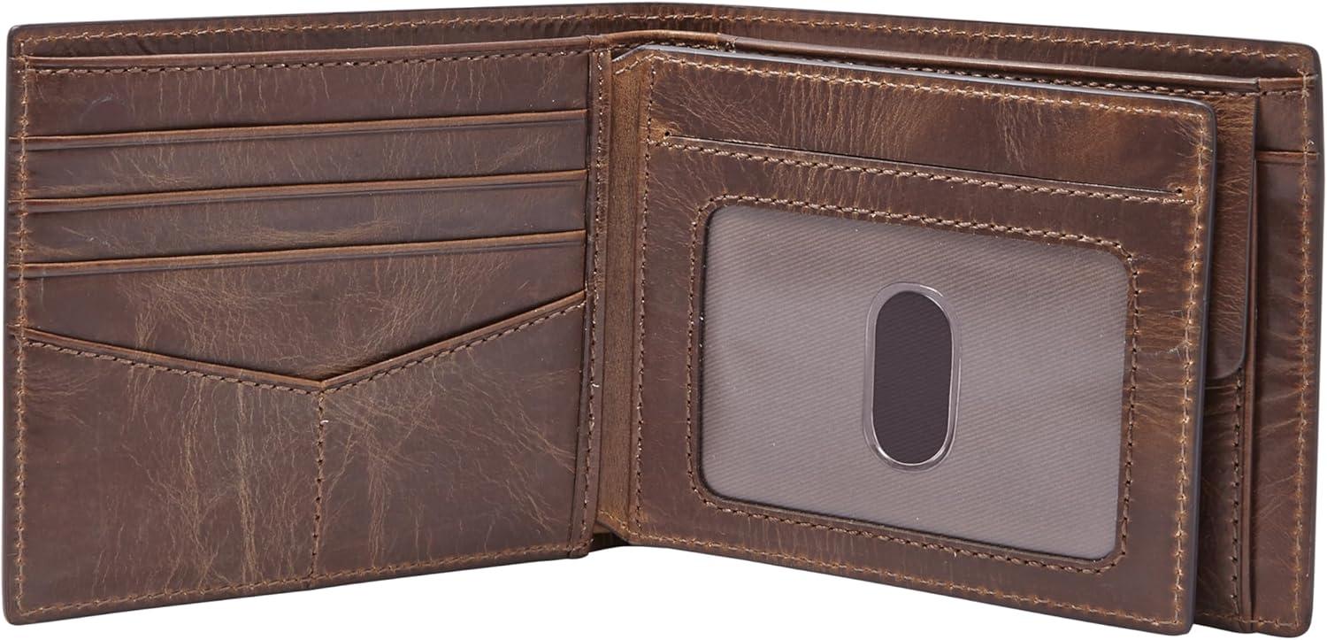 imageFossil Mens Derrick Bifold Coin Pocket WalletDark Brown