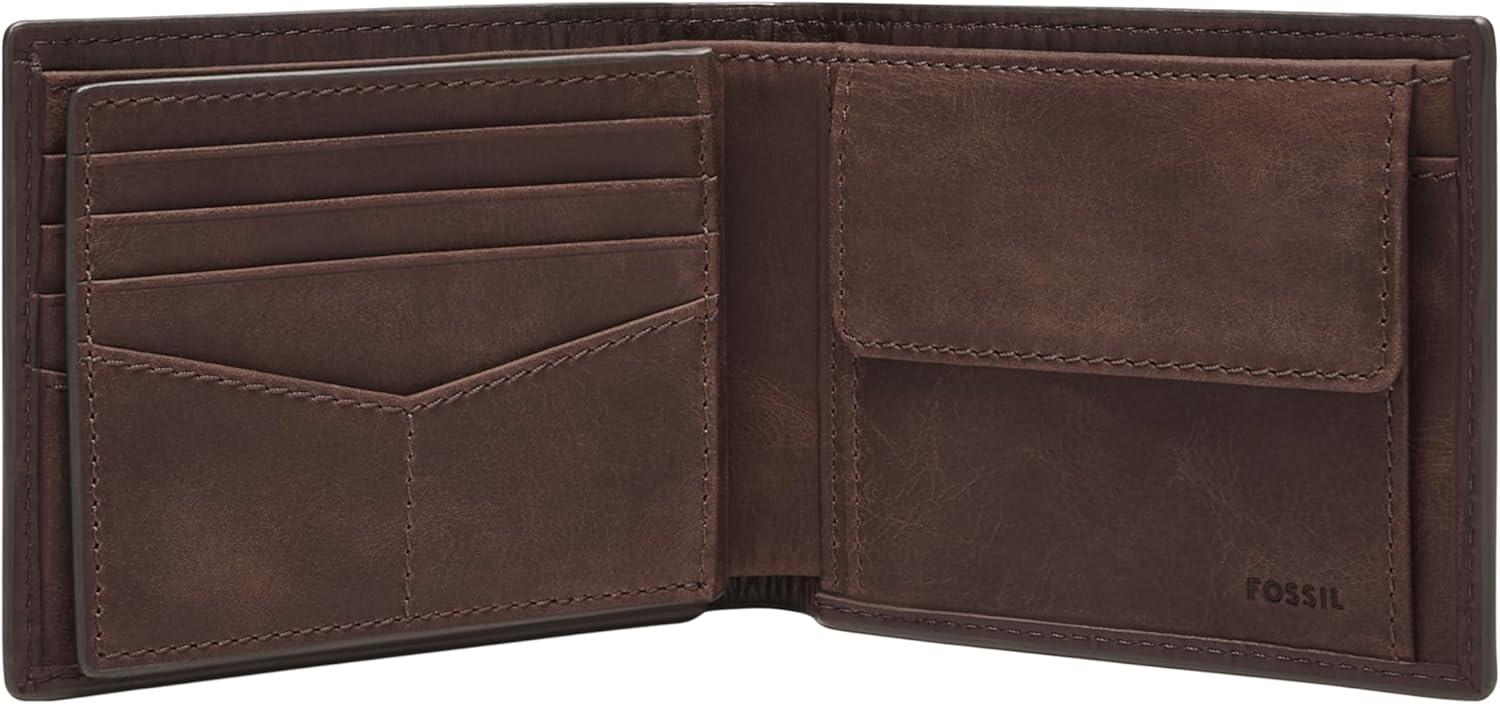 imageFossil Mens Derrick Bifold Coin Pocket WalletDerrick Mink Croco