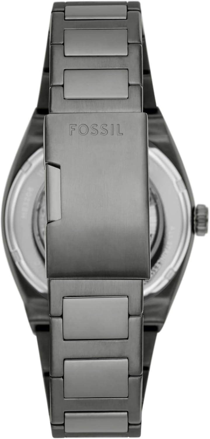 imageFossil Mens Everett Automatic Stainless Steel ThreeHand WatchSmoke Gray