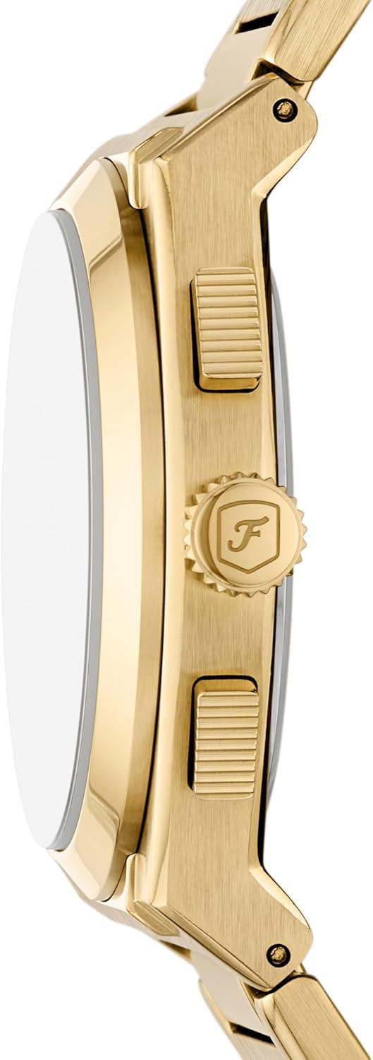 imageFossil Mens Everett Quartz Stainless Steel ThreeHand WatchGold Chrono