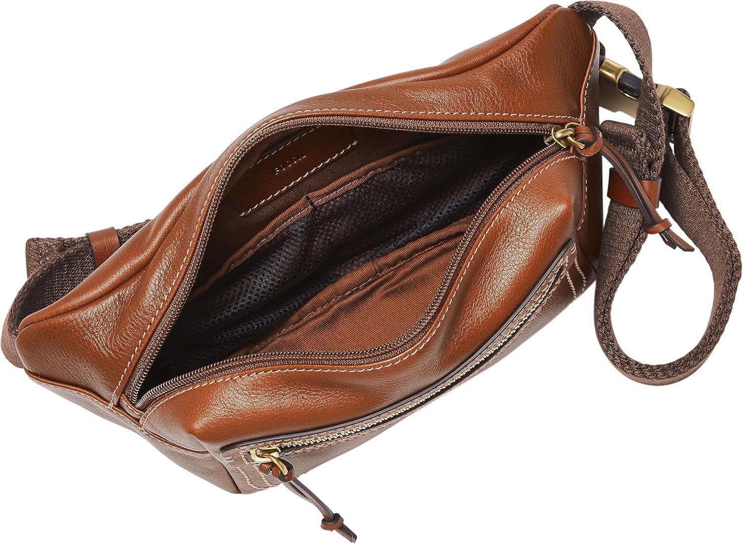 imageFossil Mens Fletcher Leather Belt Bag Medium Brown Model MBG9612210