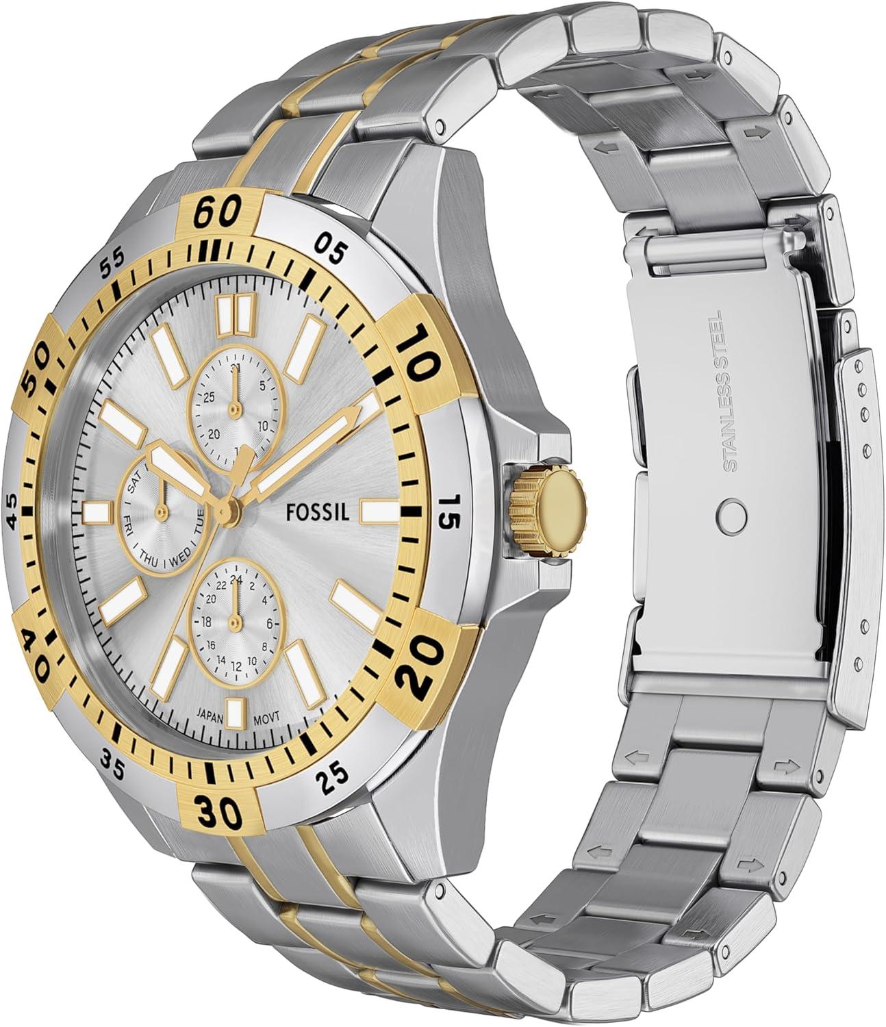 imageFossil Mens Garrett Multifunction TwoTone Stainless Steel WatchTwo Tone