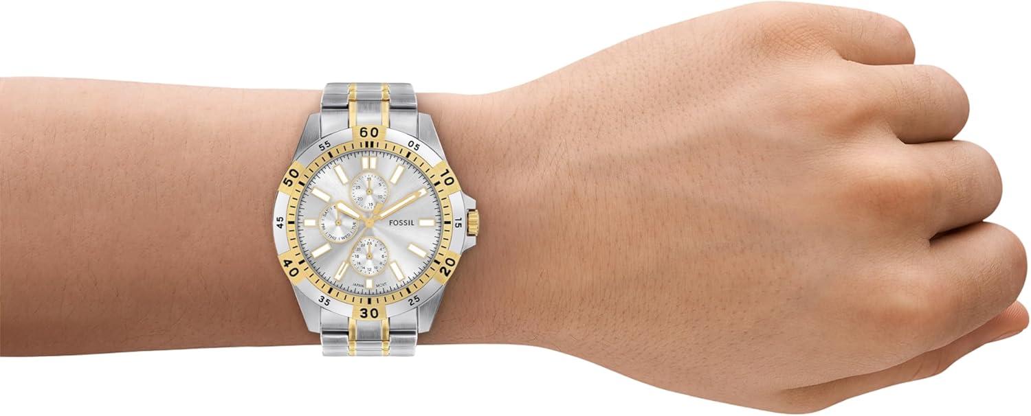 imageFossil Mens Garrett Multifunction TwoTone Stainless Steel WatchTwo Tone