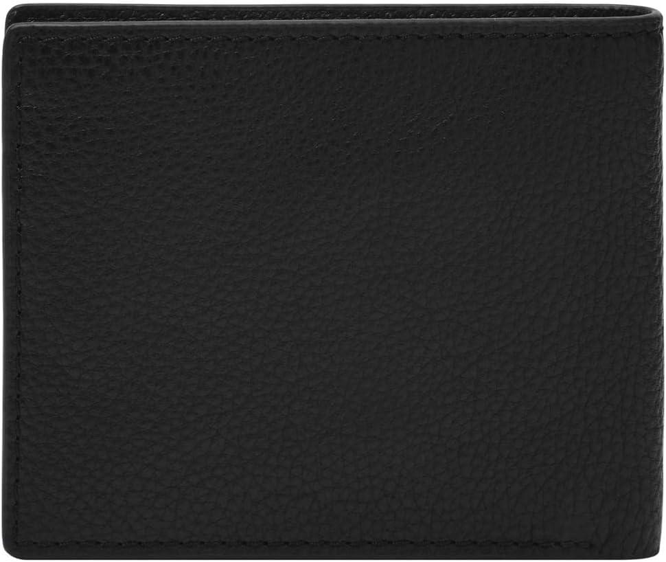 imageFossil Mens Leather Slim Minimalist Bifold Front Pocket Wallet for MenAnderson Black
