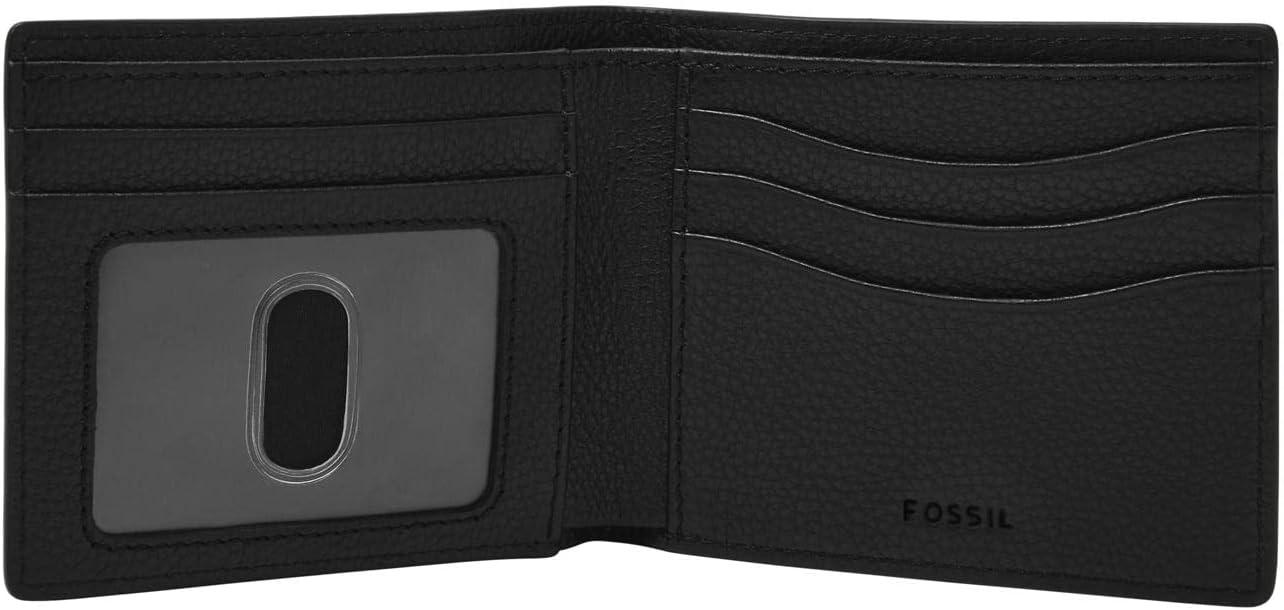imageFossil Mens Leather Slim Minimalist Bifold Front Pocket Wallet for MenAnderson Black