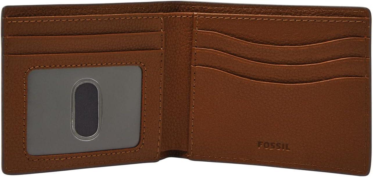 imageFossil Mens Leather Slim Minimalist Bifold Front Pocket Wallet for MenAnderson Brown